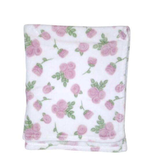 Hudson Baby HB Rose Floral Security Lovey Baby Blanket 32" X 35" - Picture 1 of 4